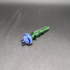Rocco Tri Color bubble carb cap in blue and green glass