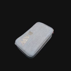 RAW smell proof case in gray fabric, front view