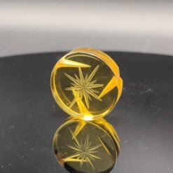 STR8 Glass Star Spinner coin in amber glass