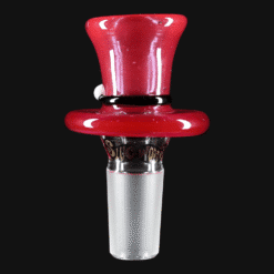 Slugworth 14mm Top Hat Slide in cinnabar red, glass bowl piece