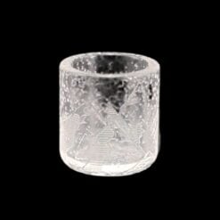 Evan Shore Trippy Insert quartz cup in the Backcountry etched pattern