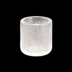 Evan Shore Trippy Insert quartz cup in the Forset etched pattern