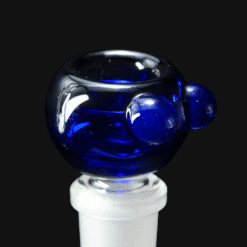 Westie Glass 14mm Slide in Cobalt #2, blue glass bowl