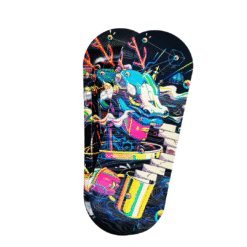 Pulsar SK8Tray skateboard-shaped rolling tray with Coffee graphic design