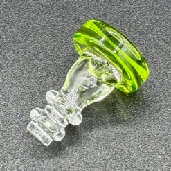 ZHS Peak Joystick cap in green with color accent ribbing, fits Puffco Peak Pro