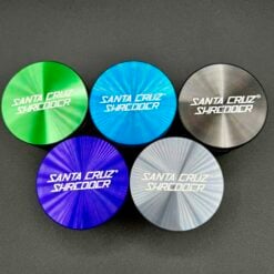 Santa Cruz Shredder 4-piece grinder, six color options grouped together